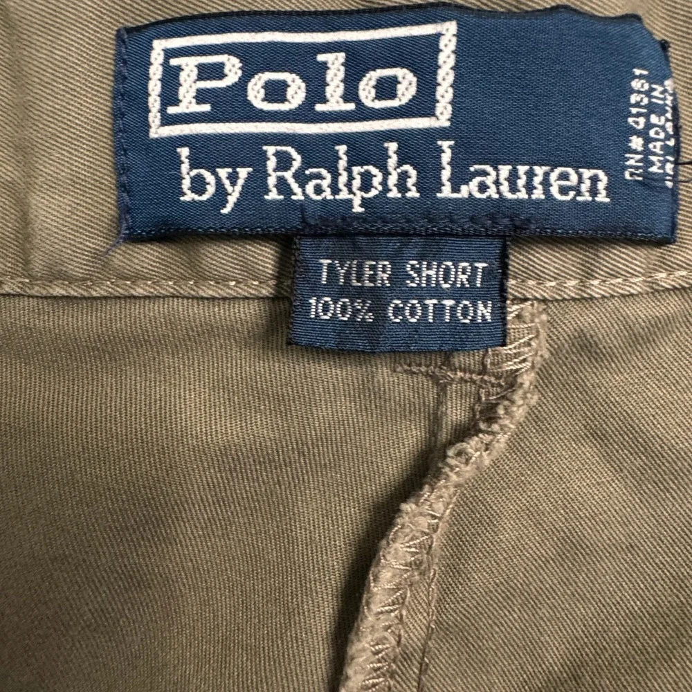 Vintage Polo Ralph Lauren Tyler Short Men's Khaki Pleated Cotton Chino Shorts 42